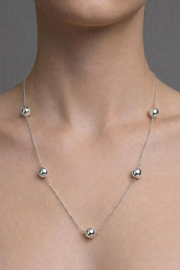 Naszyjnik 60 cm - MULTI DOT - srebro pr. 925 